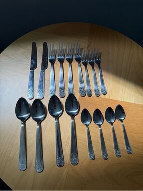 17 Piece IKEA ÄTBART Stainless Steel Flatware Cutlery Collection